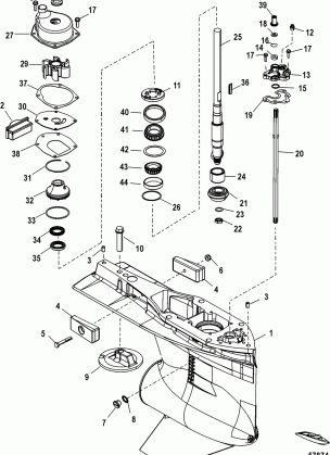 Gear Housing Driveshaft 4.80 Torpedo