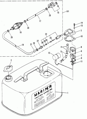 FUEL TANK AND FUEL LINE ASSEMBLY (ORIGINAL EQUIPMENT)