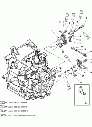 THROTTLE LINKAGE (S / N -USA-0G5899999 / BEL-9973099 & BELOW)