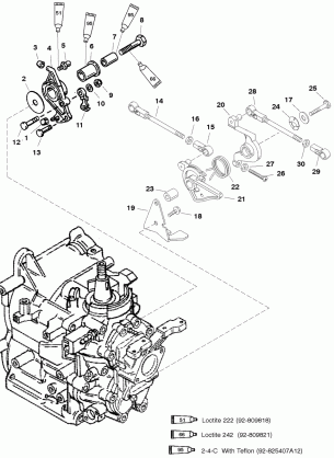 THROTTLE LINKAGE (S / N-0G590000 / BEL-9973100 & UP)