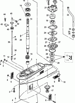 Gear Housing Driveshaft Serial 0N116271 and Up