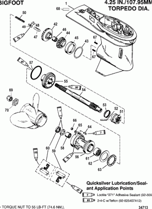 Gearhousing Propeller Shaft - 2.31:1 Gear Ratio-Bigfoot