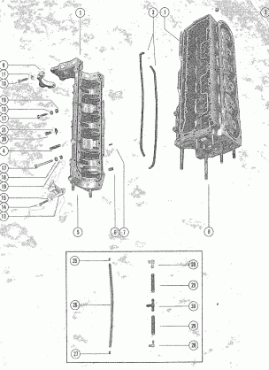 CYLINDER BLOCK AND CRANKCASE ASSEMBLY