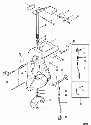 SWIVEL BRACKET AND REVERSE LOCK