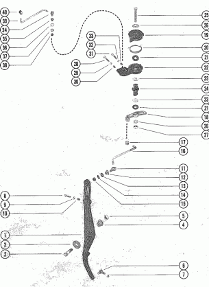 THROTTLE LEVER AND LINK RODS