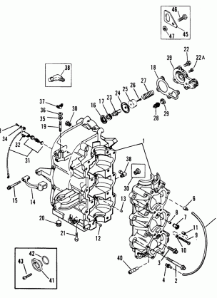 CYLINDER BLOCK AND CRANKCASE