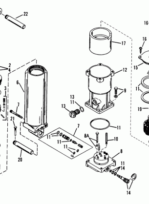 POWER TRIM COMPONENTS (S / N: 0D182000 AND UP)