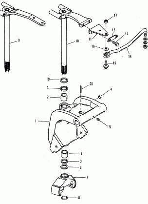 SWIVEL BRACKET (S / N: 0D181999 AND BELOW)