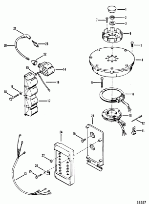 FLYWHEEL IGNITION COIL AND SWITCH BOX