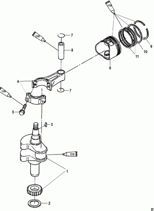 Crankshaft Piston and Connecting Rods