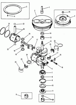 CRANKSHAFT PISTONS AND FLYWHEEL (15)