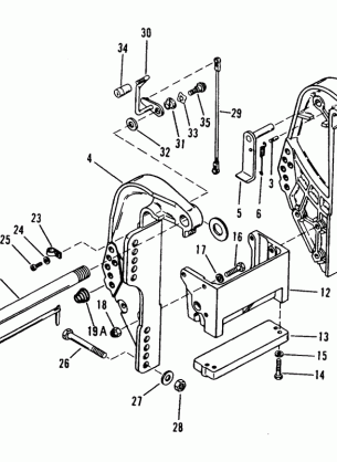 TRANSOM BRACKET (50 / 60)(S / N: 0D181999 AND BELOW)