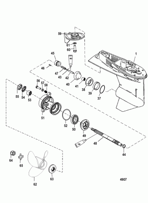 Gear Housing Propeller Shaft - 1.64:1 Gear Ratio