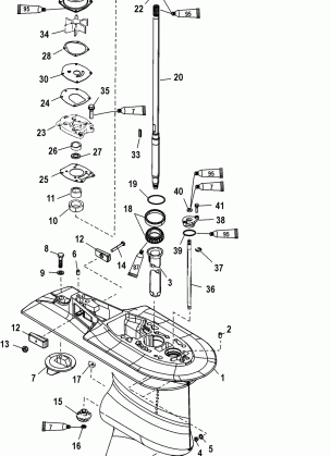 Gear Housing Driveshaft - 2.33:1 Gear Ratio