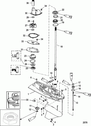 Gear Housing(Driveshaft)(1.83:1 Gear Ratio)