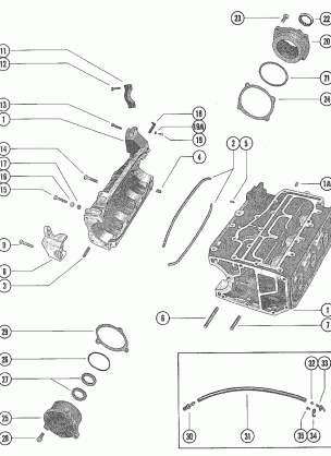 CYLINDER BLOCK AND CRANKCASE ASSEMBLY