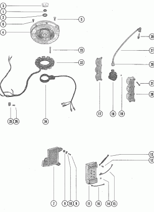 FLYWHEEL SWITCH BOX IGNITION COIL AND STATOR ASSEMBLY