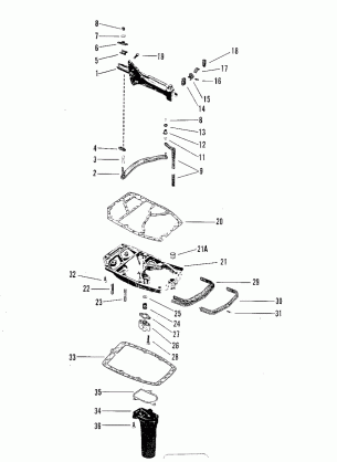 SHIFT LINKAGE AND EXHAUST PLATE