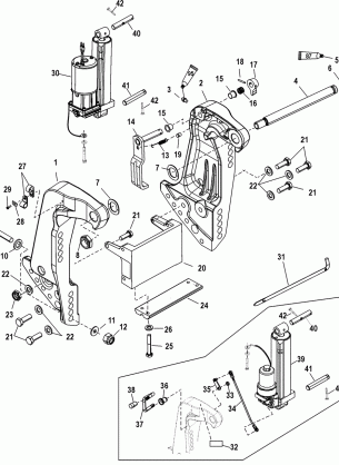 Transom Bracket(SN- USA 0T801000 /  BEL 0P268000 and Up)