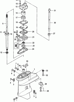 Gear Housing Driveshaft-Non Bigfoot