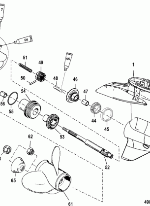 Gear Housing Propeller Shaft - 2.00:1 Gear Ratio