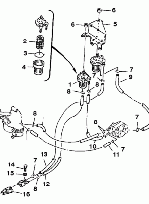 FUEL LINES / FILTER (S / -M-001413 / ML-318706 & ABOVE)