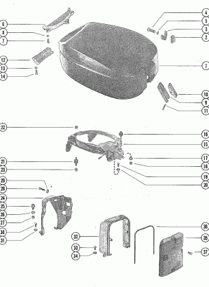 TOP COWL AND SUPPORT BRACKETS