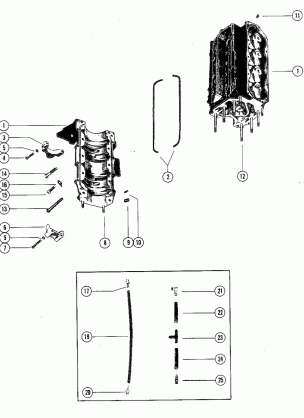 CYLINDER BLOCK AND CRANKCASE ASSEMBLY