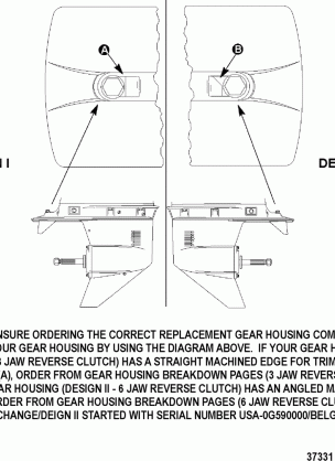 GEAR HOUSING CHART(2.07:1 / 2.31:1 GEAR RATIO)