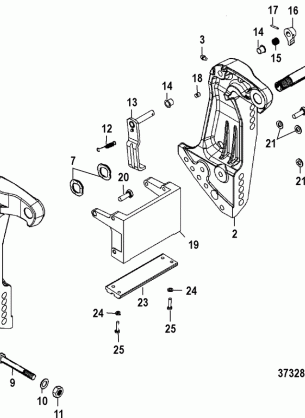 TRANSOM BRACKET(S / N-USA-0G590000 / BEL-9973100 AND UP)