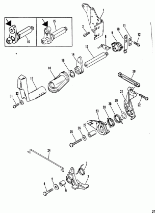 Throttle and Shift Linkage(Side Shift Models)