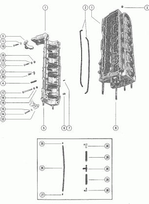 CYLINDER BLOCK AND CRANKCASE ASSEMBLY