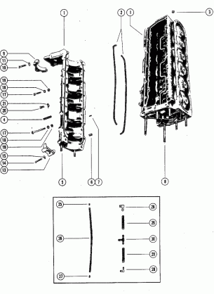 CYLINDER BLOCK AND CRANKCASE ASSEMBLY