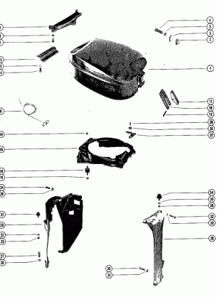 TOP COWL AND SUPPORT BRACKETS