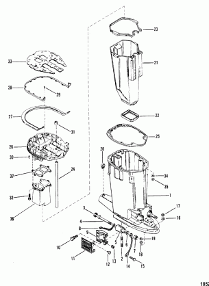 DRIVESHAFT HOUSING AND EXHAUST TUBE