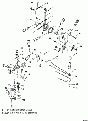 THROTTLE LEVER AND SHIFT SHAFT