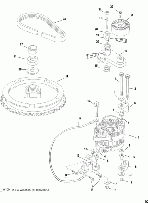 Flywheel and Alternator