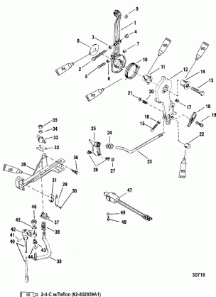 THROTTLE LEVER AND SHIFT SHAFT