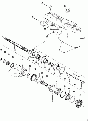 Gear Housing(Propeller Shaft) (Standard Rotation)