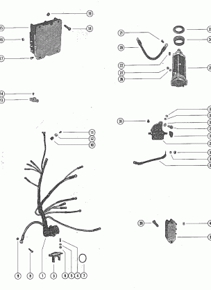 STARTER MOTOR STARTER SOLENOID RECTIFIER & WIRING HARNESS