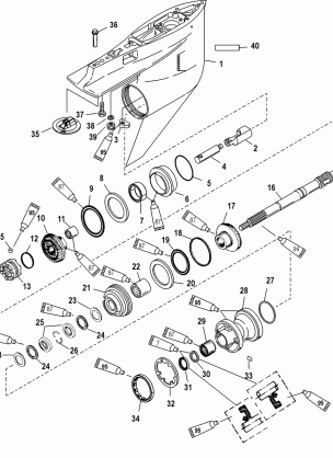 GEAR HOUSING(PROPSHAFT)(COUNTER ROTATION)