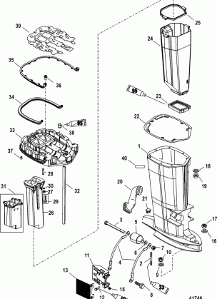 Driveshaft Housing and Exhaust Tube