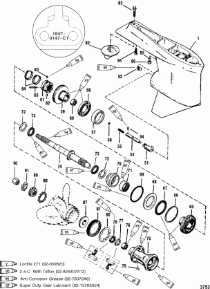 GEAR HSG(PROP SHAFT)(CNTR ROTATION) (S / N-0G437999 BELOW)