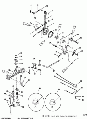 THROTTLE LEVER AND SHIFT SHAFT