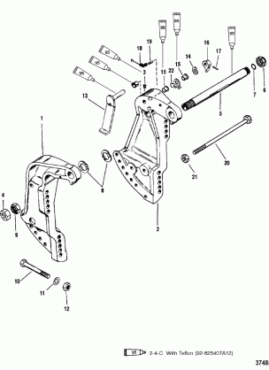 TRANSOM BRACKETS(S / N-0G589999 & BELOW)