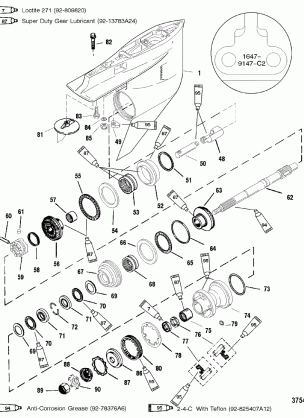 GEAR HSG(PROP SHAFT)(CNTR ROTATION) (S / N-0G438000 UP)