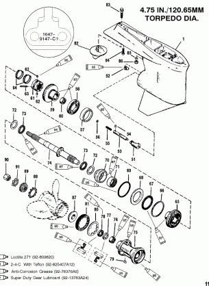 Gear Housing(Propshaft-Counter-S / N-0G437999 & Below)