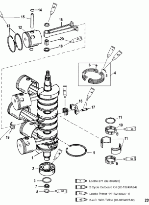 CRANKSHAFT PISTONS AND CONNECTING RODS