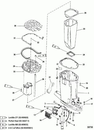 DRIVE SHAFT HOUSING AND EXHAUST TUBE