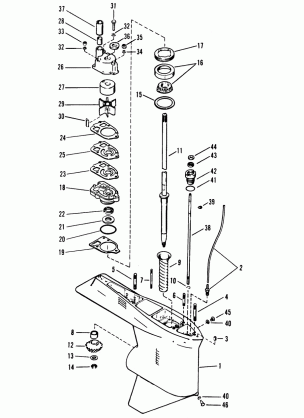 GEAR HOUSING (DRIVE SHAFT) (COUNTER ROTATION)